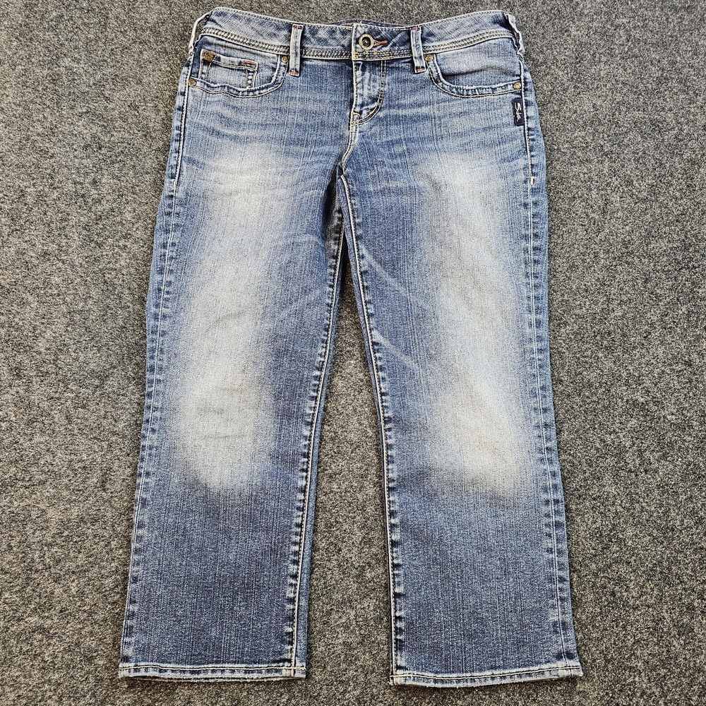 Silver Jeans Co Capri Jeans Womens 29 Medium Wash Stretch Denim Cropped